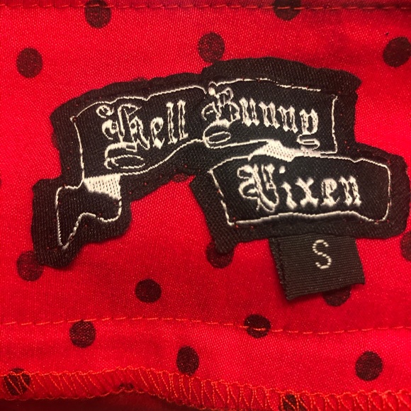 hell bunny red polka dot skirt - Picture 9 of 9